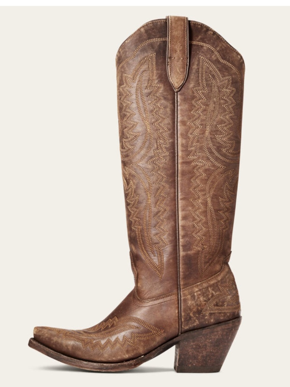 Ariat Casanova X Toe Western Cowboy Tall Boots. Embroidered Brown. NWT! Size 8.5